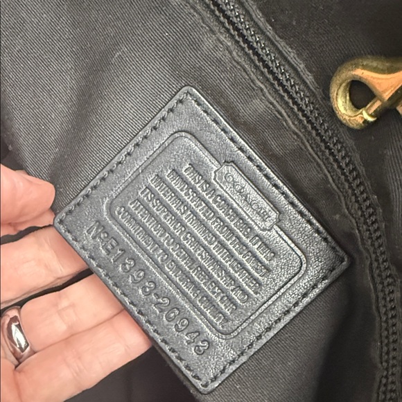 Coach Black and Tan Signature Tote - Picture 9 of 10